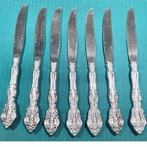 Oneida Michelangelo Cube Heirloom Stainless Dinner Knives-Set of 7